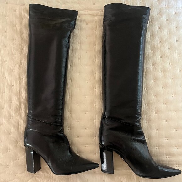 Like New Tamara Mellon Patent Leather Boots 'Pillar' - Picture 1 of 15
